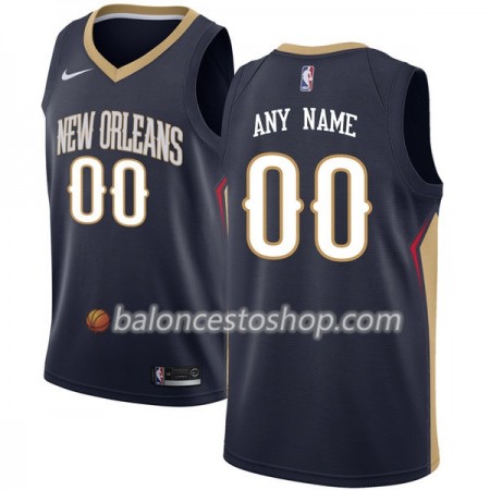 Camiseta Hombre NBA New Orleans Pelicans Personalizadas Nike 2017-18 Navy Swingman